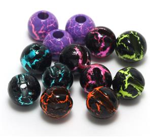 Crackle Slotted Tungsten Beads