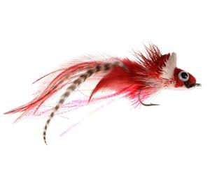 Diving Pike Fly - Red and White