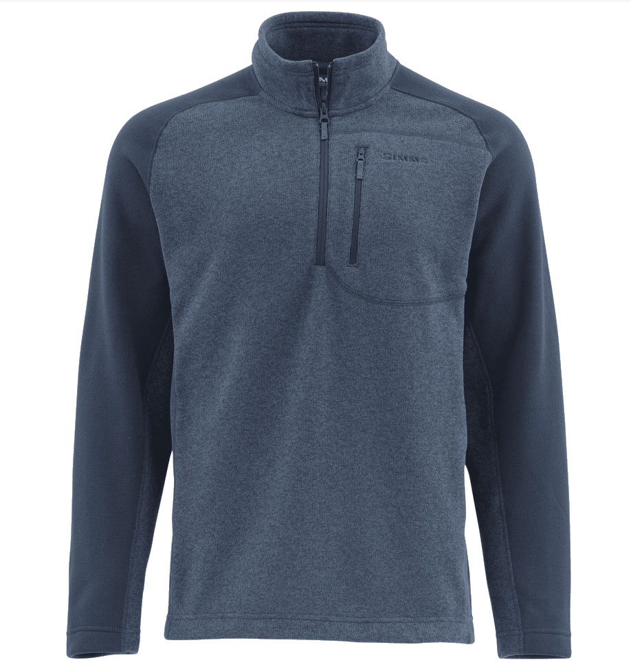 Simms Rivershed Sweater Quarter Zip - Apparel - Chicago Fly Fishing ...